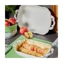Pirofila con manici rettangolare cm 39x23x6,5 Brigitte Porcellana Bianco - Andrea Fontebasso
