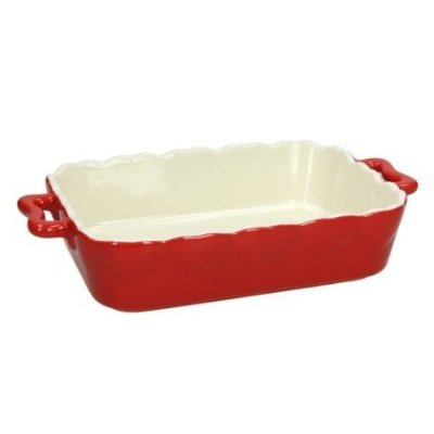 Pirofila con manici rettangolare cm 26x16 Amanda Stoneware Rosso - Andrea Fontebasso