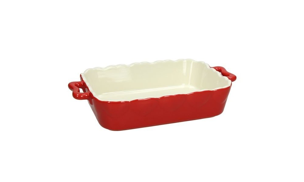 Pirofila con manici rettangolare cm 26x16 Amanda Stoneware Rosso - Andrea Fontebasso