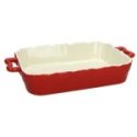 Pirofila con manici rettangolare cm 33x20 Amanda Stoneware Rosso - Andrea Fontebasso
