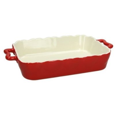 Pirofila con manici rettangolare cm 33x20 Amanda Stoneware Rosso - Andrea Fontebasso