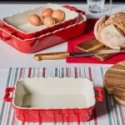 Pirofila con manici rettangolare cm 33x20 Amanda Stoneware Rosso - Andrea Fontebasso