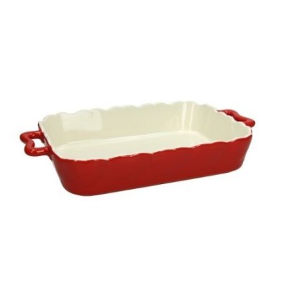 Pirofila con manici rettangolare cm 39x23 Amanda Stoneware Rosso - Andrea Fontebasso