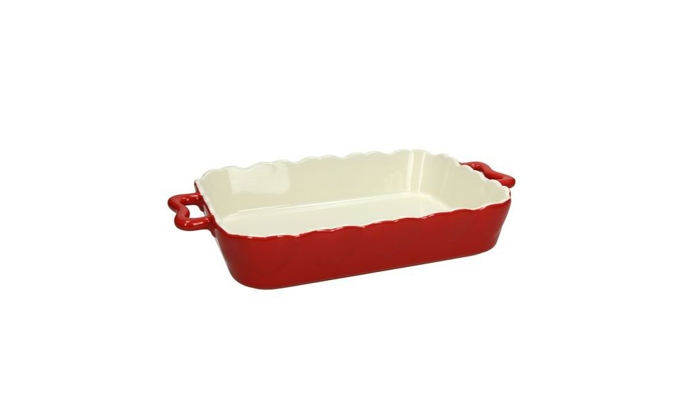 Pirofila con manici rettangolare cm 39x23 Amanda Stoneware Rosso - Andrea Fontebasso