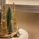 Albero con led h 35 cm Vetro Oro - Andrea Fontebasso