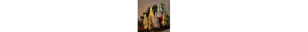 Albero con led h 35 cm Vetro Oro - Andrea Fontebasso