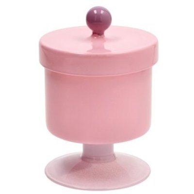 Barattolo Alzata h 15 cm Vetro Rosa - Andrea Fontebasso