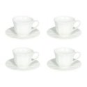 Confezione 4 tazze the con piatto New Bone China Bianco - Andrea Fontebasso