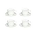 Confezione 4 tazze the con piatto New Bone China Bianco - Andrea Fontebasso
