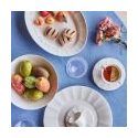 Confezione 4 tazze the con piatto New Bone China Bianco - Andrea Fontebasso