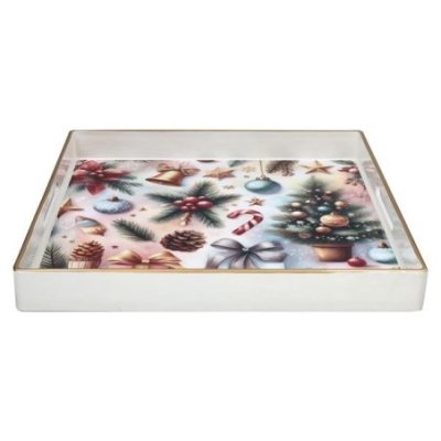 Vassoio 35 x 35 cm Party Time Polipropilene Multicolor - Andrea Fontebasso