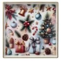 Vassoio 35 x 35 cm Party Time Polipropilene Multicolor - Andrea Fontebasso