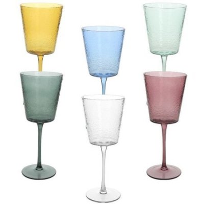 Set 6 Calici Cc370 Assortiti Vetro Alice               Vetro Multicolor