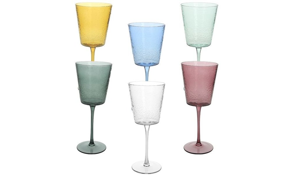 Set 6 Calici Cc370 Assortiti Vetro Alice               Vetro Multicolor