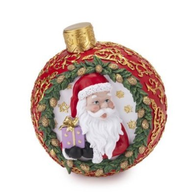 Henriette - Sfera Babbo Natale - Rossa - Resina