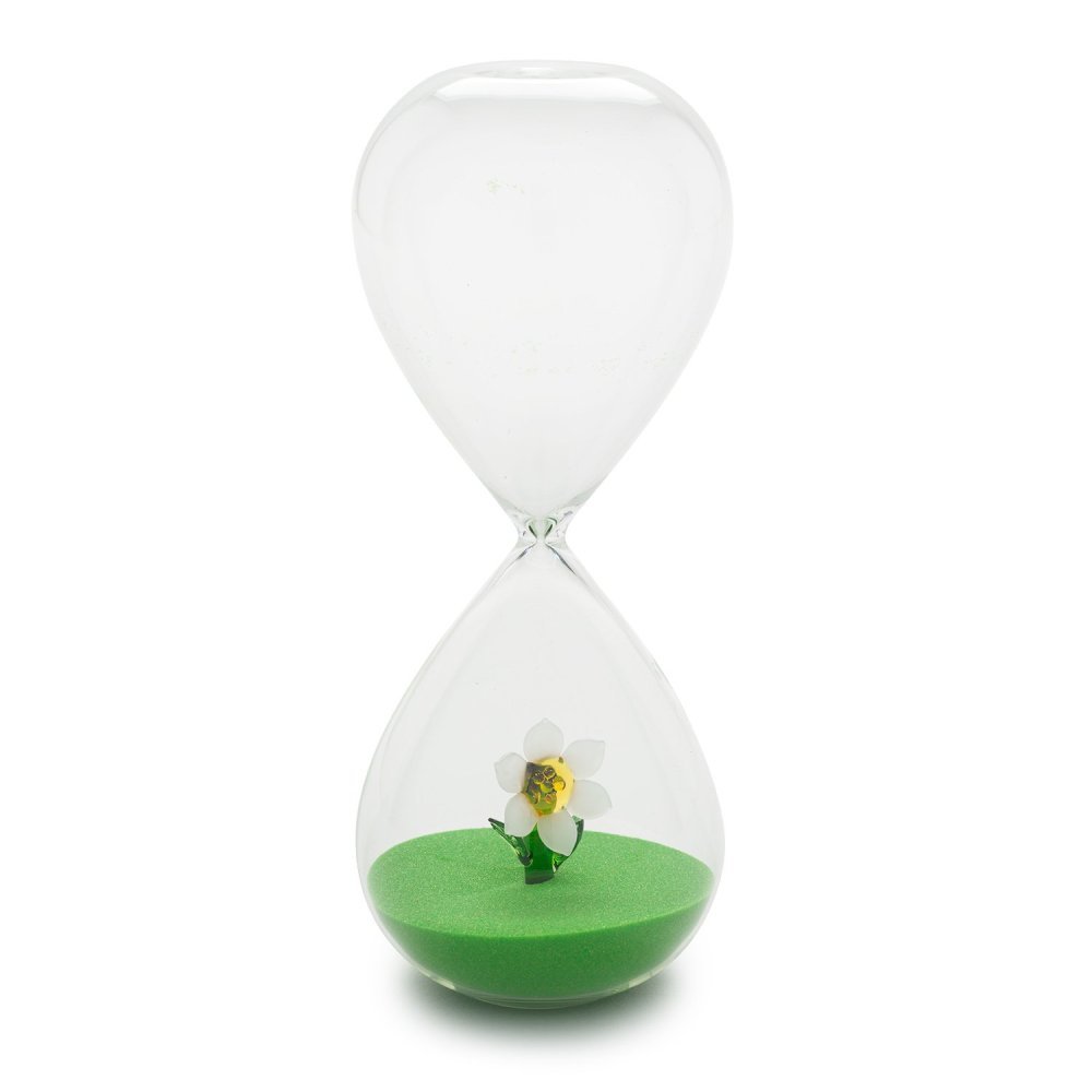 Henriette - Clessidra Girasole Sabbia Verde - Vetro - 30Min