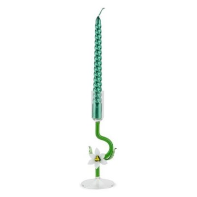 Henriette - Candeliere Fiore Bianco - Borosilicato - Multicolor