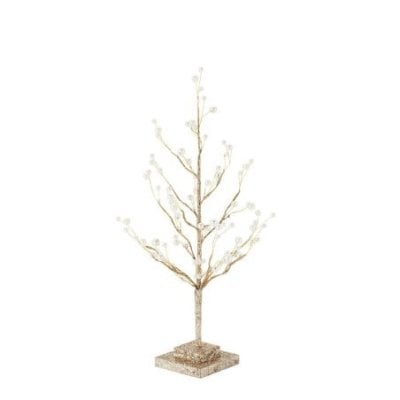 Henriette - Albero Perle - Oro E Argento - 62Cm