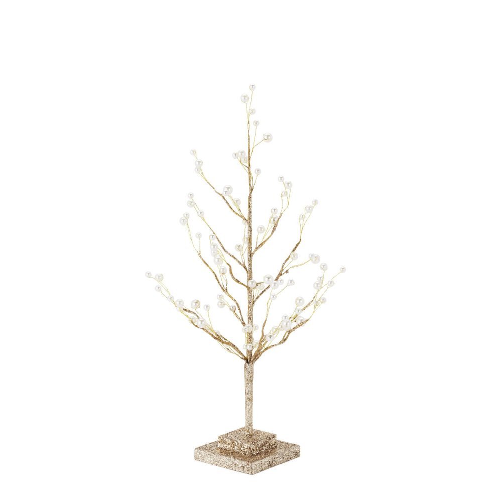 Henriette - Albero Perle - Oro E Argento - 62Cm