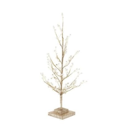 Henriette - Albero Perle - Oro E Argento - H.45Cm