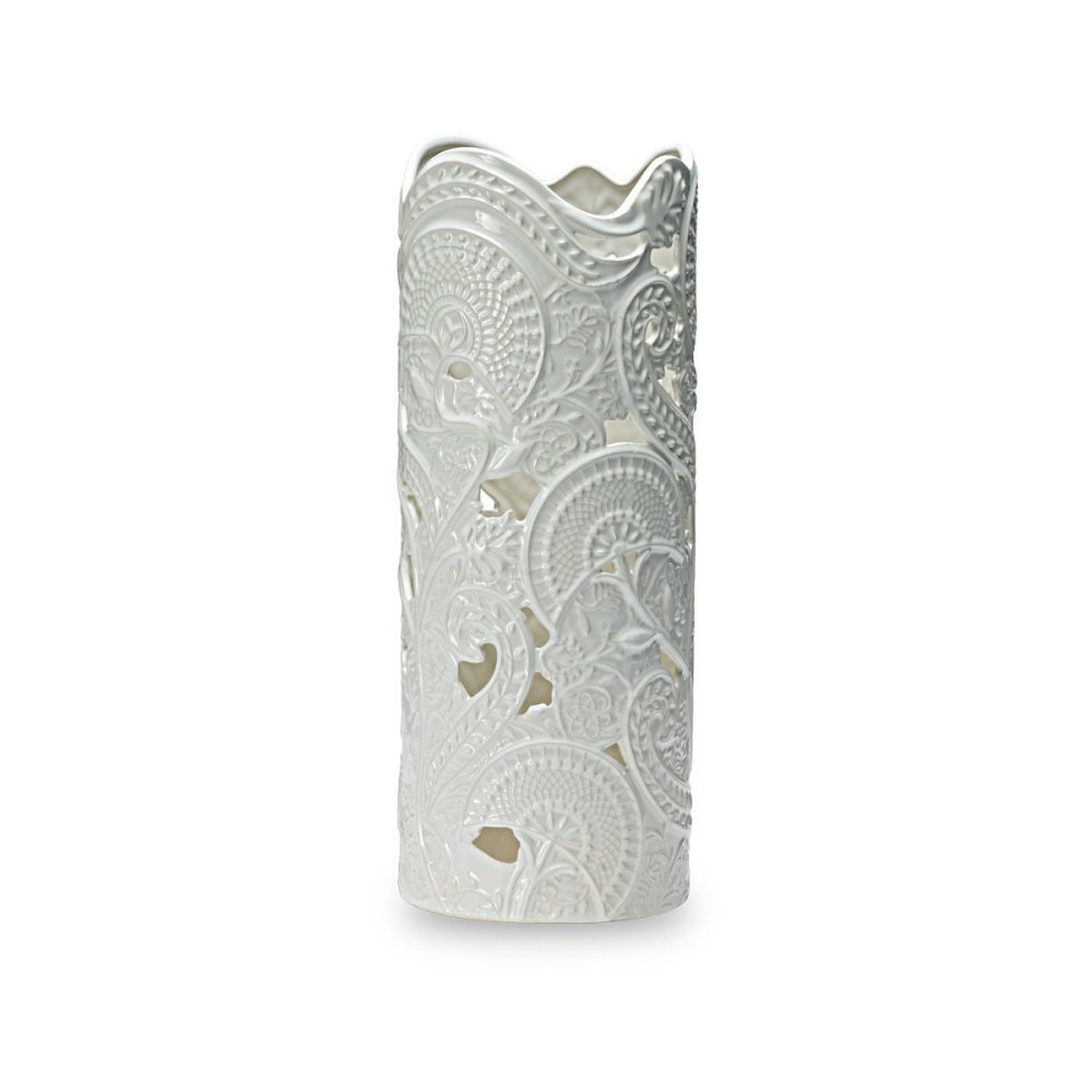 Henriette - Vaso Cilindrico - Ceramica - Bianco
