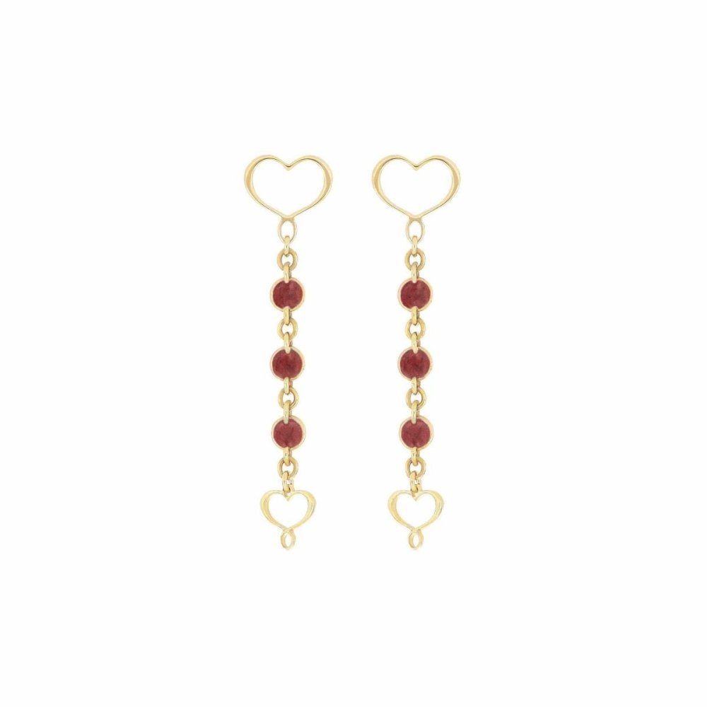 Maman Et Sophie - Orecchini Smalto Bordeaux - Argento