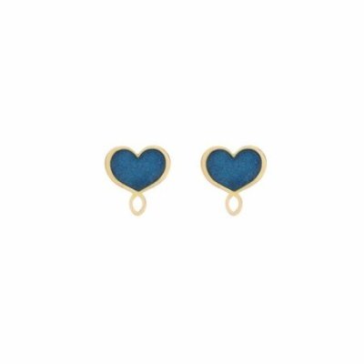Maman Et Sophie - Orecchini Cuore - Smalto Blu