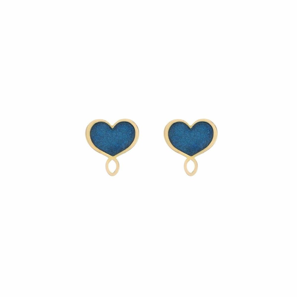 Maman Et Sophie - Orecchini Cuore - Smalto Blu