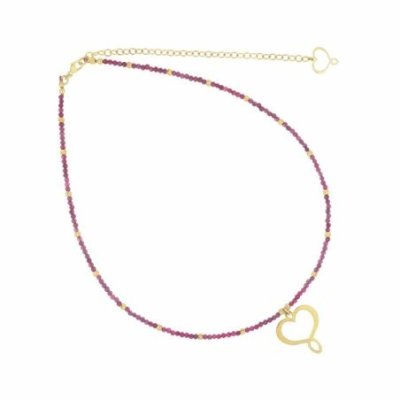 Maman Et Sophie - Girocollo Rubini - Argento 925 - Oro