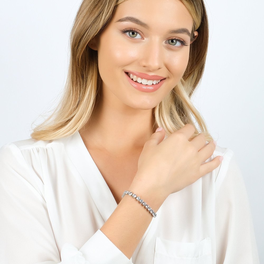 Luca Barra - Bracciale Tennis - Acciaio - Cristalli