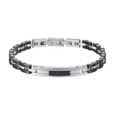 Luca Barra - Bracciale Uomo - Acciaio E Ceramica
