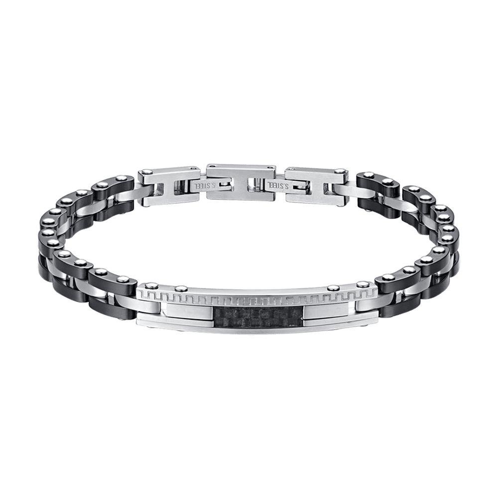 Luca Barra - Bracciale Uomo - Acciaio E Ceramica