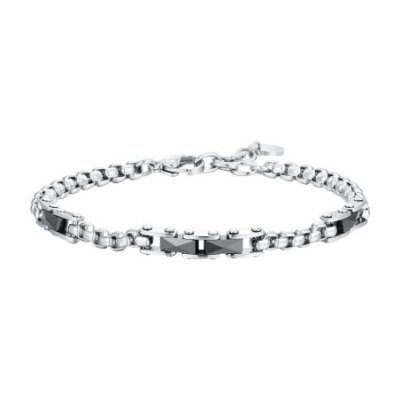 Luca Barra - Bracciale Uomo - Acciaio E Ceramica