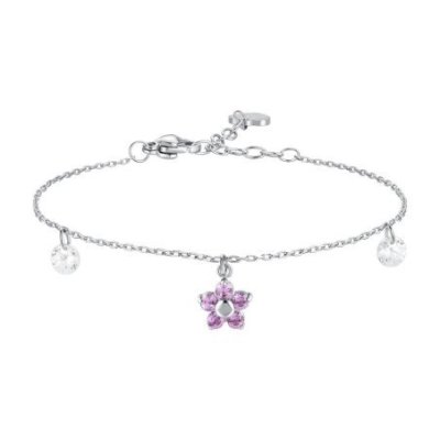 Luca Barra - Bracciale Fiore - Acciaio - Zircone