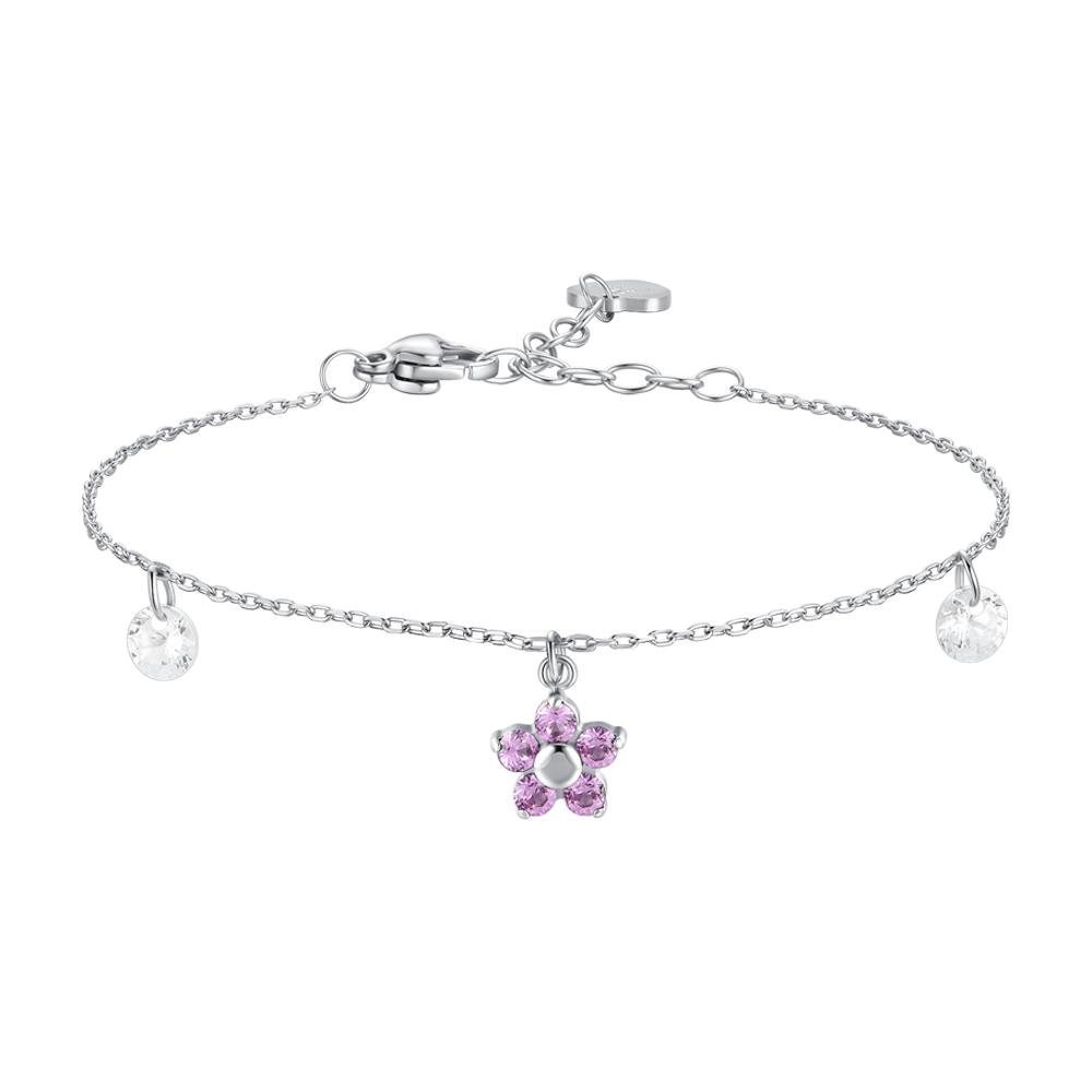 Luca Barra - Bracciale Fiore - Acciaio - Zircone