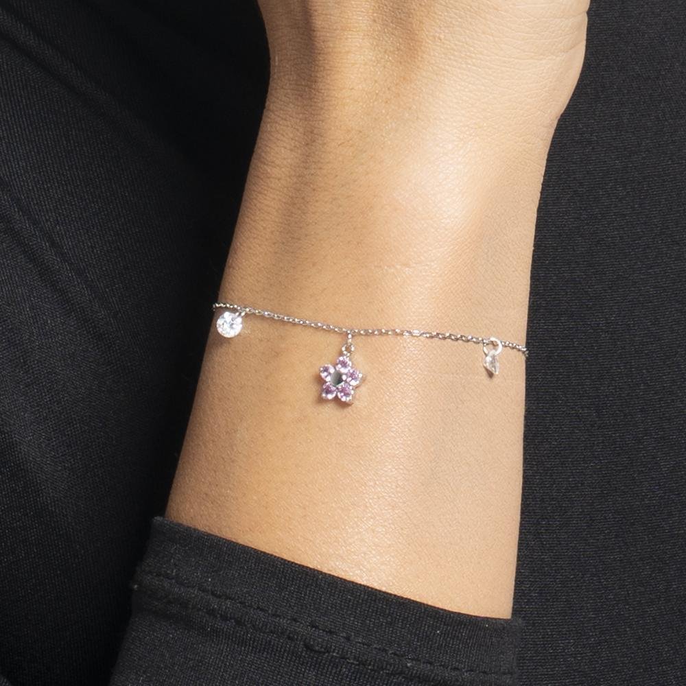 Luca Barra - Bracciale Fiore - Acciaio - Zircone