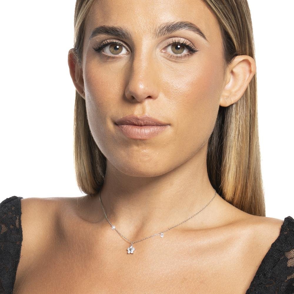 Luca Barra - Collana Fiore - Acciaio - Zirconi Luca Barra - Collana Fiore - Acciaio - Zirconi