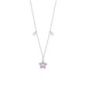 Luca Barra - Collana Fiore - Acciaio - Zircone Magenta Luca Barra - Collana Fiore - Acciaio - Zircone Magenta