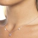 Luca Barra - Collana Fiore - Acciaio - Zircone Magenta Luca Barra - Collana Fiore - Acciaio - Zircone Magenta