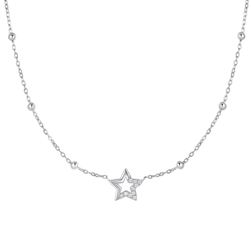 Luca Barra - Collana Stella - Acciaio - Zircone