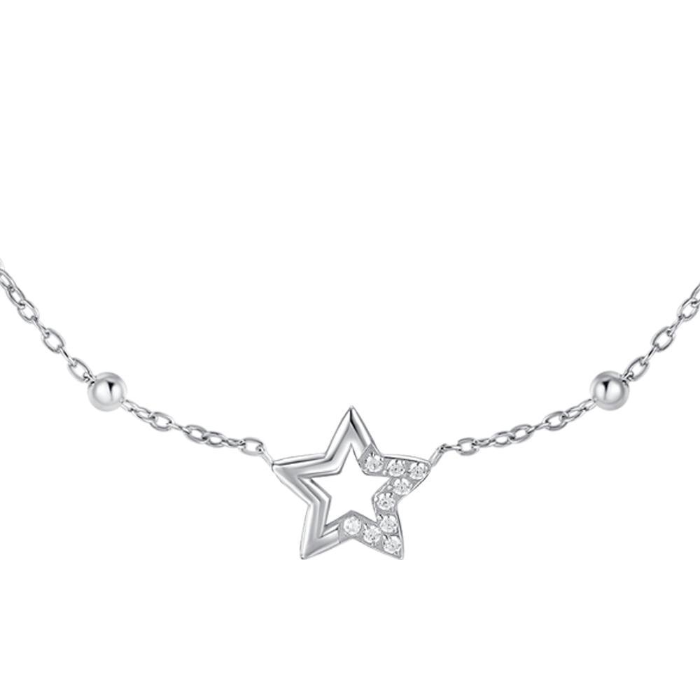 Luca Barra - Collana Stella - Acciaio - Zircone