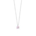 Luca Barra - Collana Donna - Acciaio - Zircone Rosa
