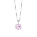 Luca Barra - Collana Donna - Acciaio - Zircone Rosa