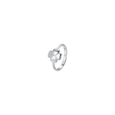 Luca Barra - Anello Donna - Acciaio - Zirconi Bianchi