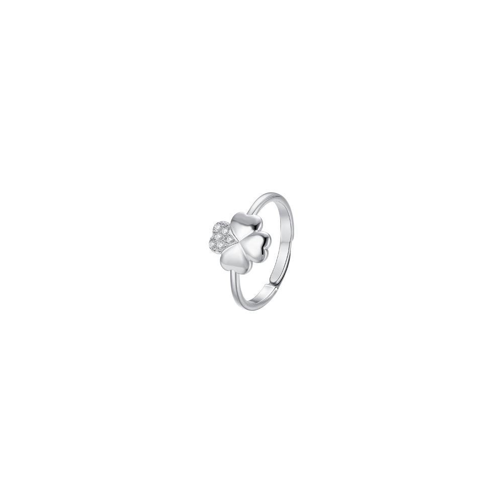 Luca Barra - Anello Donna - Acciaio - Zirconi Bianchi