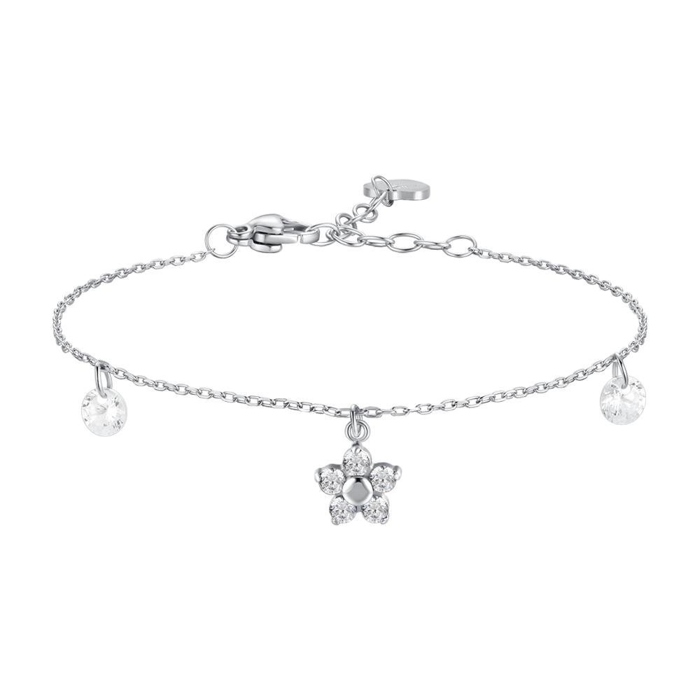 Luca Barra - Bracciale Fiore - Acciaio - Zircone