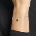 Luca Barra - Bracciale Fiore - Acciaio - Zircone Blu