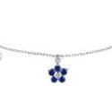 Luca Barra - Bracciale Fiore - Acciaio - Zircone Blu