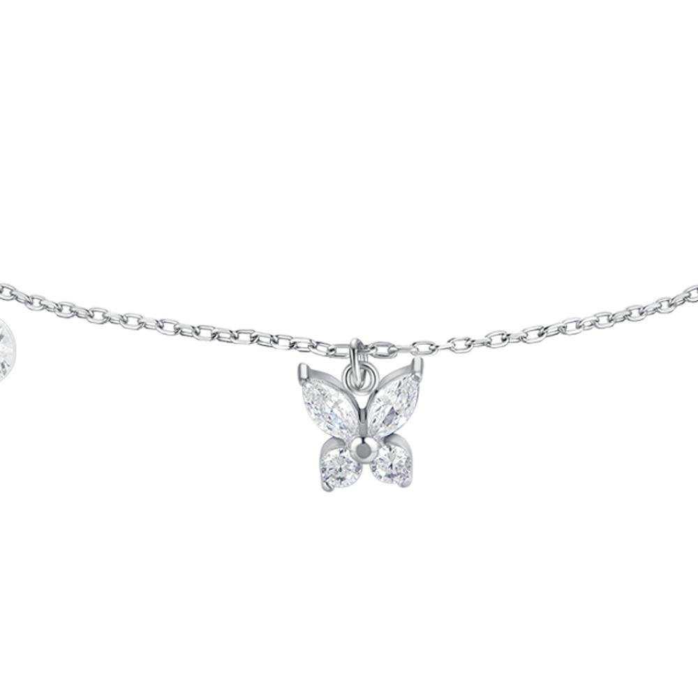 Luca Barra - Bracciale Farfalla - Acciaio - Zircone