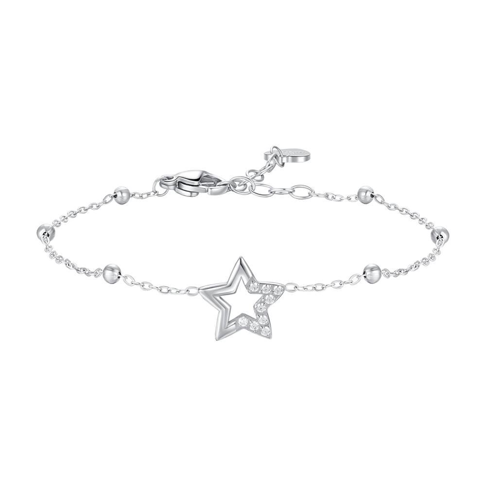 Luca Barra - Bracciale Stella - Acciaio - Zircone
